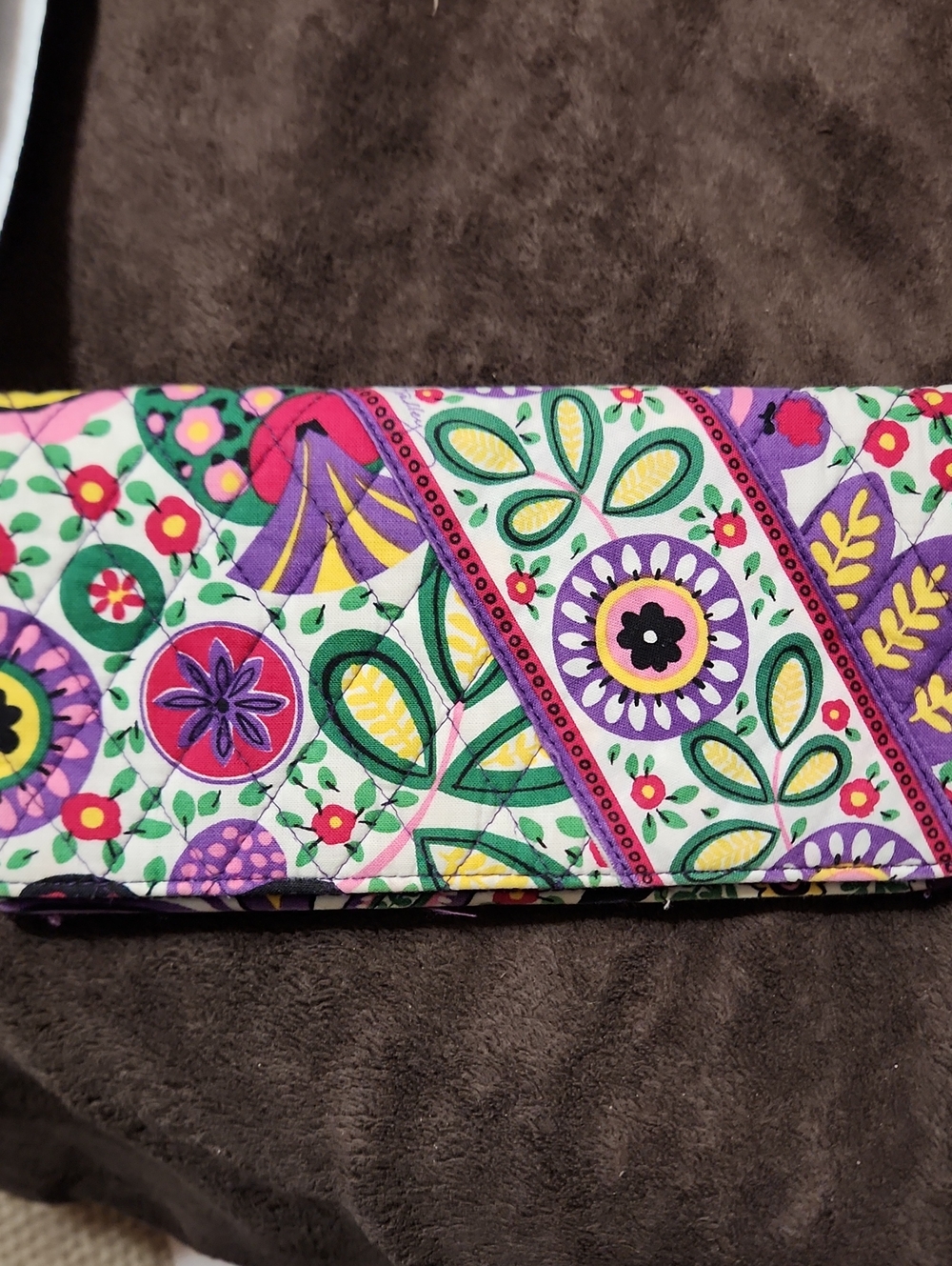 Vera Bradley Quilted Floral Tablet Sleeve in Purple, Green & Yellow